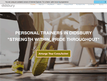 Tablet Screenshot of personaltrainingdidsbury.com